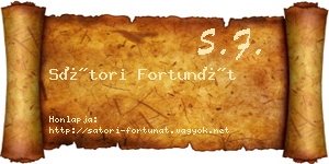 Sátori Fortunát névjegykártya